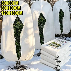 Winter Plant Cold-proof Cover Plant Protection and Warmth Covers Drawstring Zipper Fixed Non-woven Fabric Casing Outdoors Garden