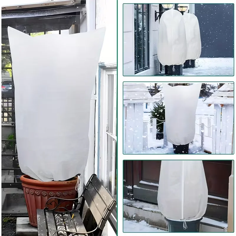 Winter Plant Frost Protection Cover Fabric with Zip And Drawstring Outdoor Fruit Tree Protection Cover - Image 6