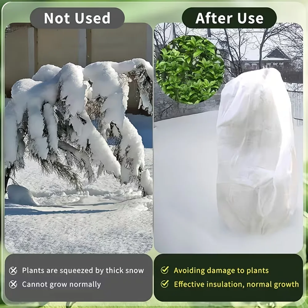 Winter Plant Frost Protection Cover Fabric with Zip And Drawstring Outdoor Fruit Tree Protection Cover - Image 5