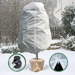 Winter Plant Frost Protection Cover Fabric with Zip And Drawstring Outdoor Fruit Tree Protection Cover
