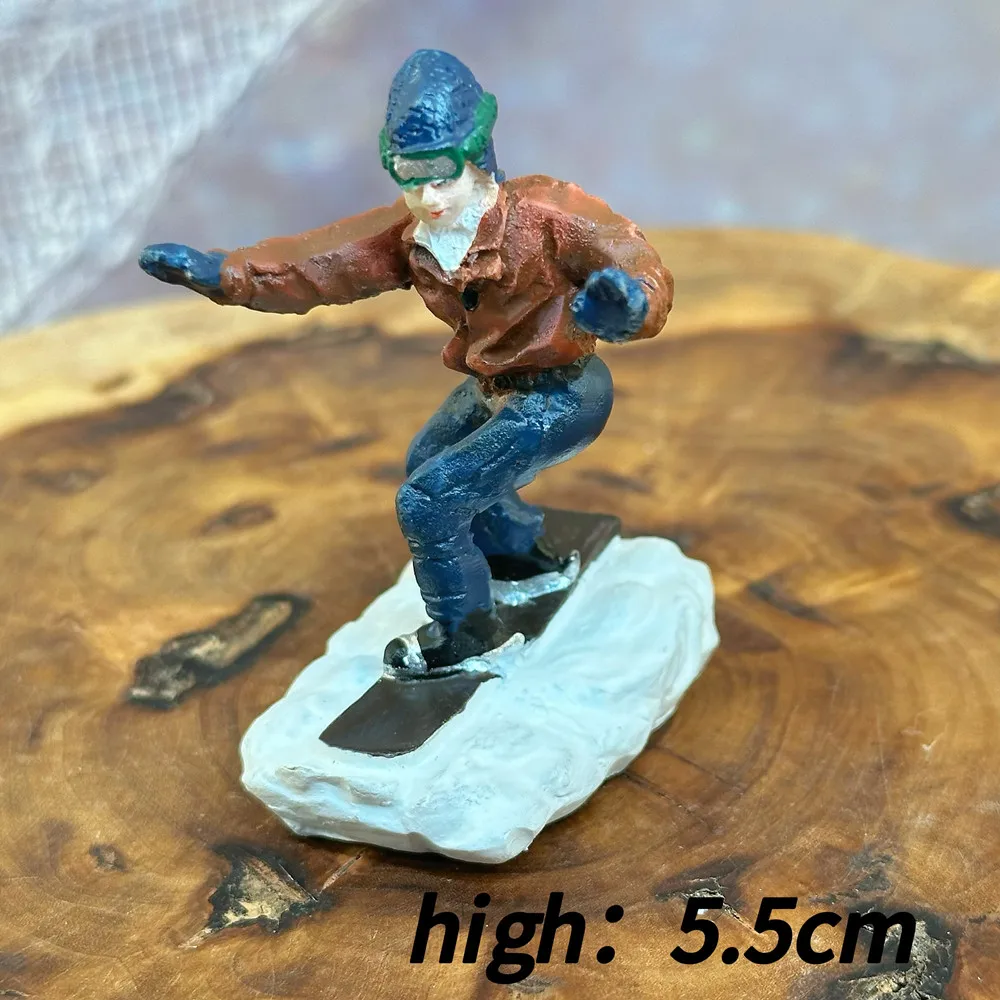 Winter Snow Shoveling Villager 3D Resin Fridge Magnet Set, Christmas Snow Scene Mini Figurine Souvenir, Gift & Collectible - Image 4