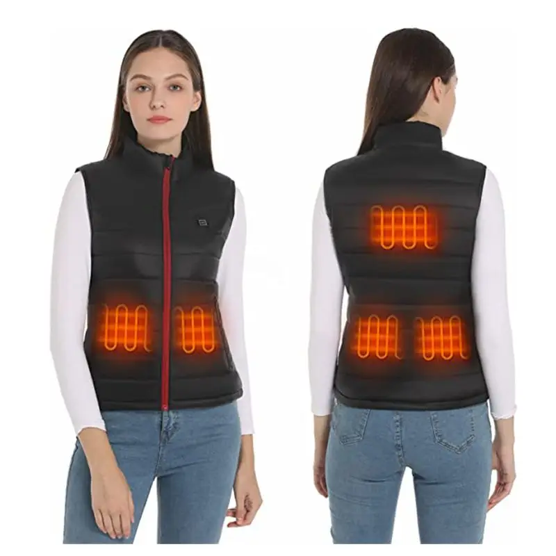 Women's Electric Heated Vest Graphene Heat Coat USB Charging Sportswear Heated Jacket for Camping Warm And Comfortable - Image 3