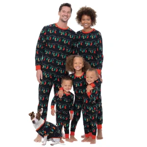 Women Men Boys Girls Christmas Pajamas Set All Over Print 2 Pieces Suit Loungewear Casual Loose Clothing Sets Xmas Family Look