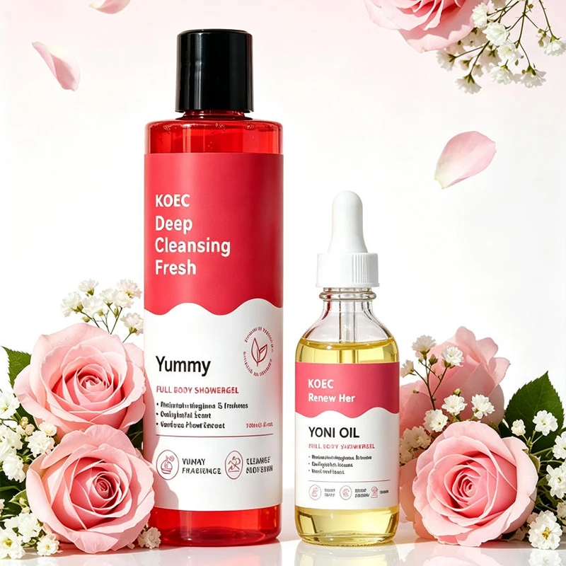 Women PH Balancing Cleansing Wash Shower Gel Set Natural Plant Extract Aloe Vera Gentle Intimate Care Daily Refreshing Body Care - Image 6