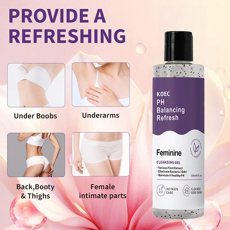 Women PH Balancing Cleansing Wash Shower Gel Set Natural Plant Extract Aloe Vera Gentle Intimate Care Daily Refreshing Body Care - Image 3