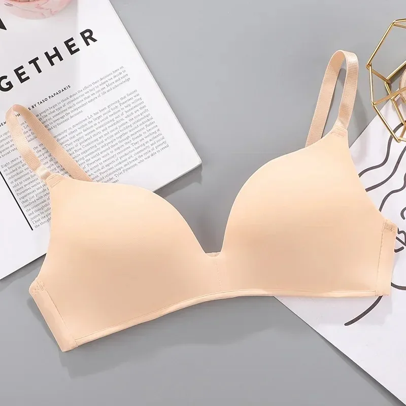 Women Seamless Bra Sexy No Wire Push Up Underwear Girls Students Breathable Thin 10 Colors Bras Female's Bra Breathable Gathered - Image 4