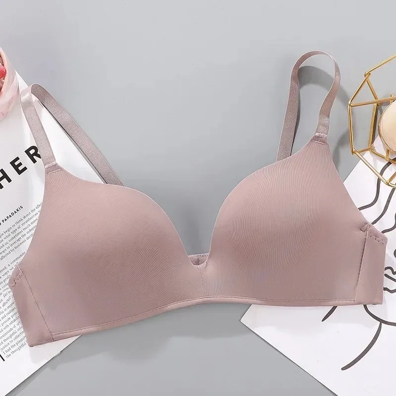 Women Seamless Bra Sexy No Wire Push Up Underwear Girls Students Breathable Thin 10 Colors Bras Female's Bra Breathable Gathered - Image 5