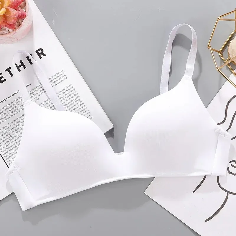 Women Seamless Bra Sexy No Wire Push Up Underwear Girls Students Breathable Thin 10 Colors Bras Female's Bra Breathable Gathered - Image 6