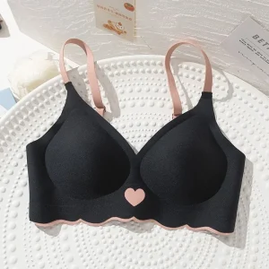 Women Seamless Push Up Bras Sexy Padded No Steel Brassiere Underwear Deep V Neck Support Top Removable Pads Bralette Lingerie