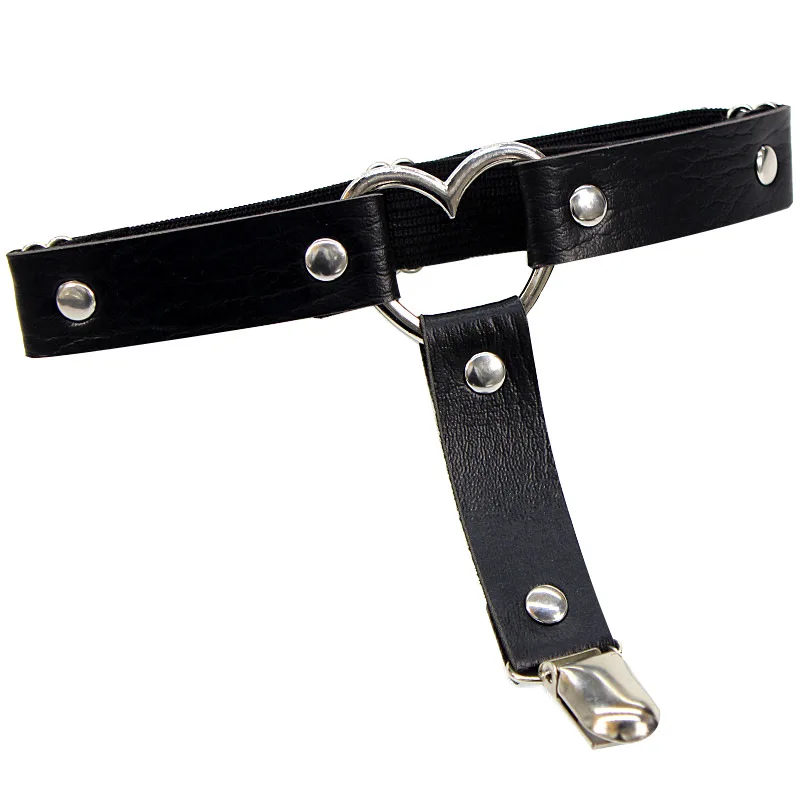 Women Sexy Leather Thigh Garter Belt Pu Punk Elastic Harness Leg Strap Goth Stocking Leglet Belt Garters Suspender For Girl - Image 3