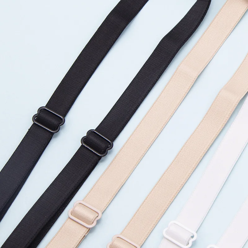 Women Slip Resistant Bra Straps Double Shoulder Elastic Brassiere Lady Push Up Bra Black White Invisible Lingerie Accessories - Image 2