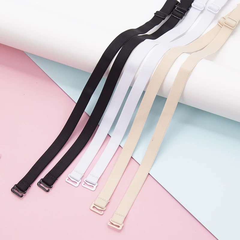 Women Slip Resistant Bra Straps Double Shoulder Elastic Brassiere Lady Push Up Bra Black White Invisible Lingerie Accessories - Image 5