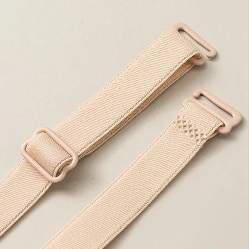 Women Slip Resistant Bra Straps Double Shoulder Elastic Brassiere Lady Push Up Bra Black White Invisible Lingerie Accessories - Image 3