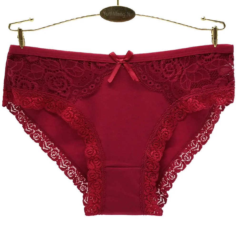 Women Underwear Cotton Sexy Lace Ladies Knickers Panties Low Waist Everyday Briefs 5 pcs/lot - Image 4