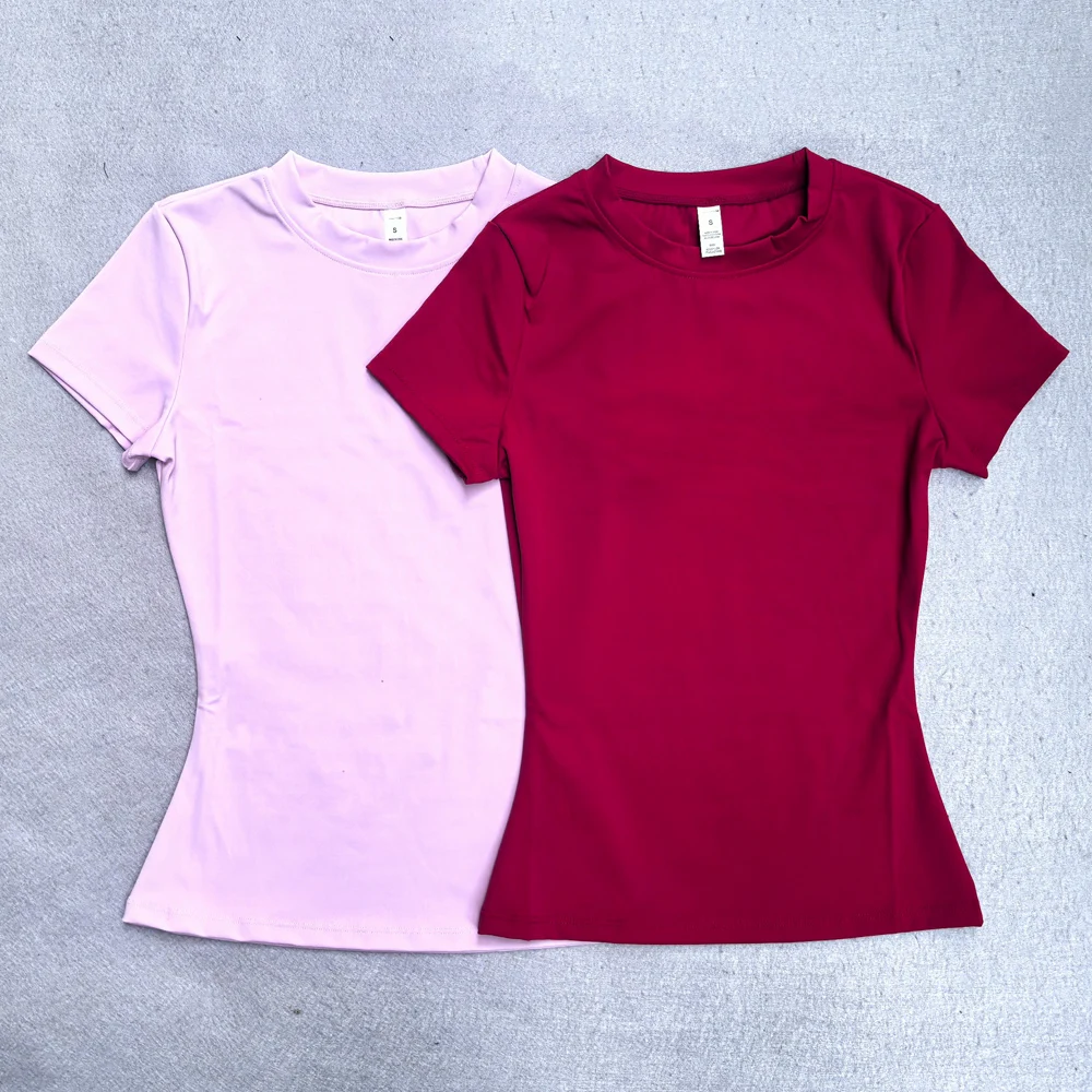 Women Yoga Top Seamless Sport T Shirts Fitness Clothes Short Sleeve Yoga Shirt Gym Top Running Sports Tops Activewear - Image 2
