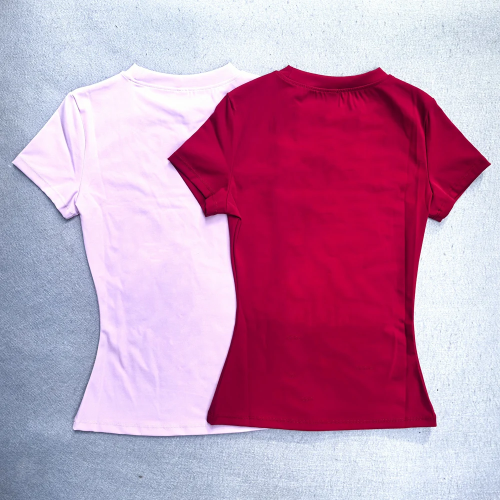 Women Yoga Top Seamless Sport T Shirts Fitness Clothes Short Sleeve Yoga Shirt Gym Top Running Sports Tops Activewear - Image 3
