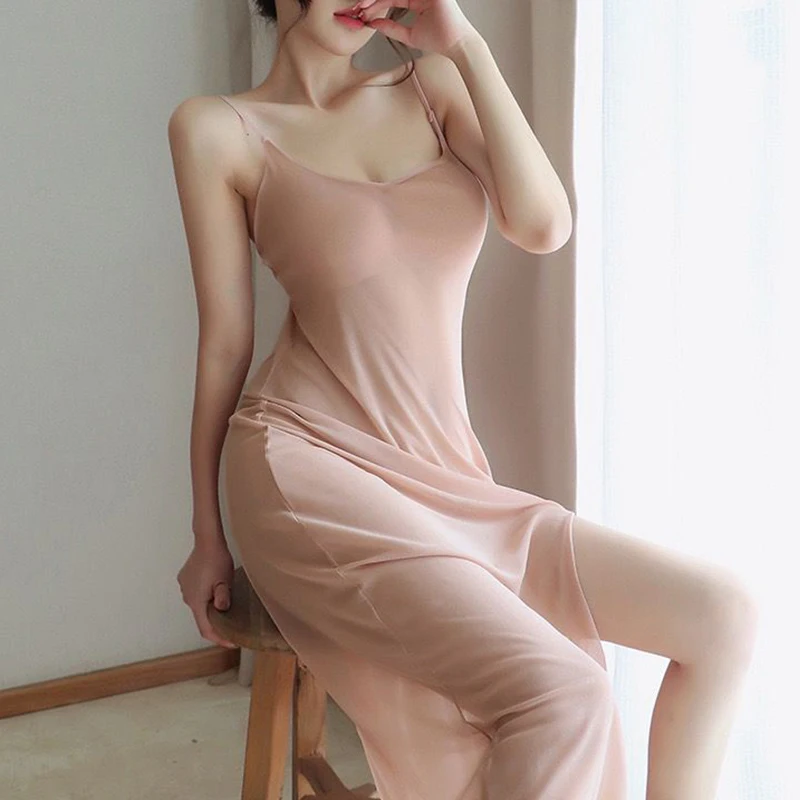 Women's Camisoles Full Slips Dress Sexy Lingerie Women With Shoulder-Straps Sexy Lady Long Under Dress Solid Underskirt - Image 5