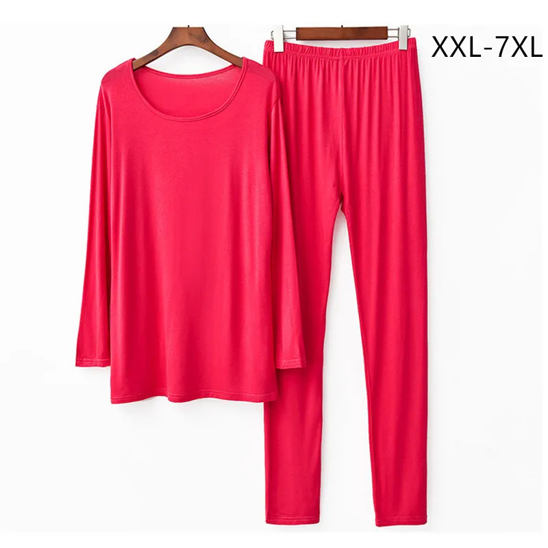 Women's Pajamas Set 2026 New Plus Size Ladies' Sleepwear Suit Modal Cotton Autumn Winter Night Wear Female Home Clothes 3XL-7XL - Image 4