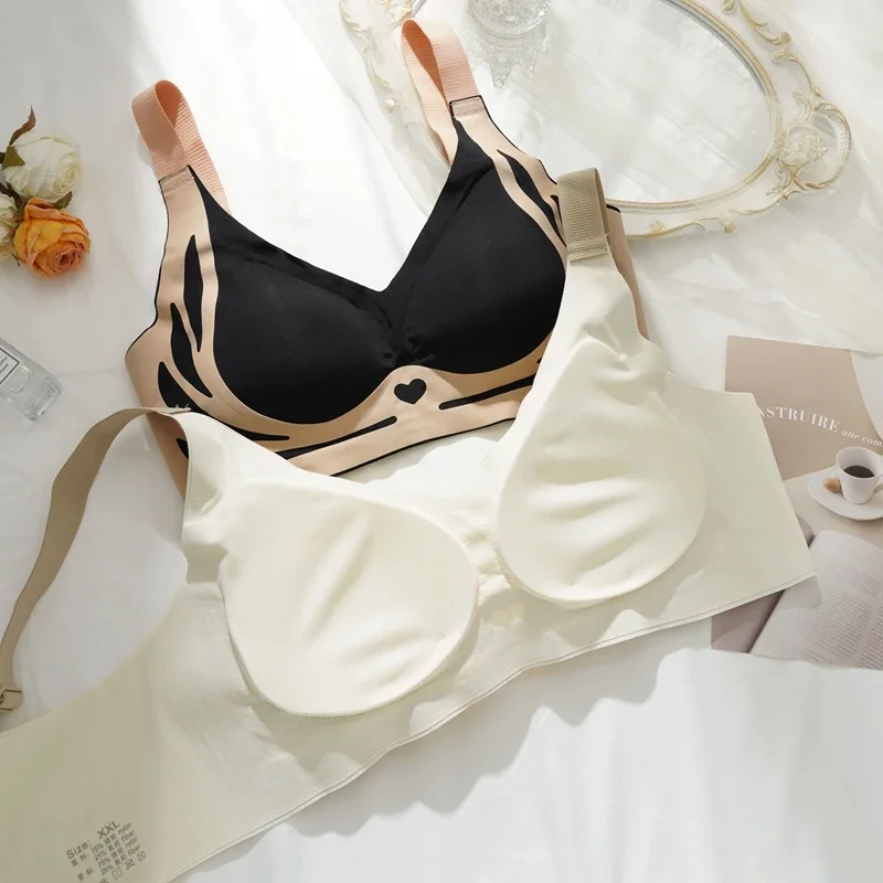 Women's Seamless Push Up Underwear No Steel Ring Bra Lifting and Side Breast Light Luxury Bra Skin-friendly Comfortable Bra - Image 2