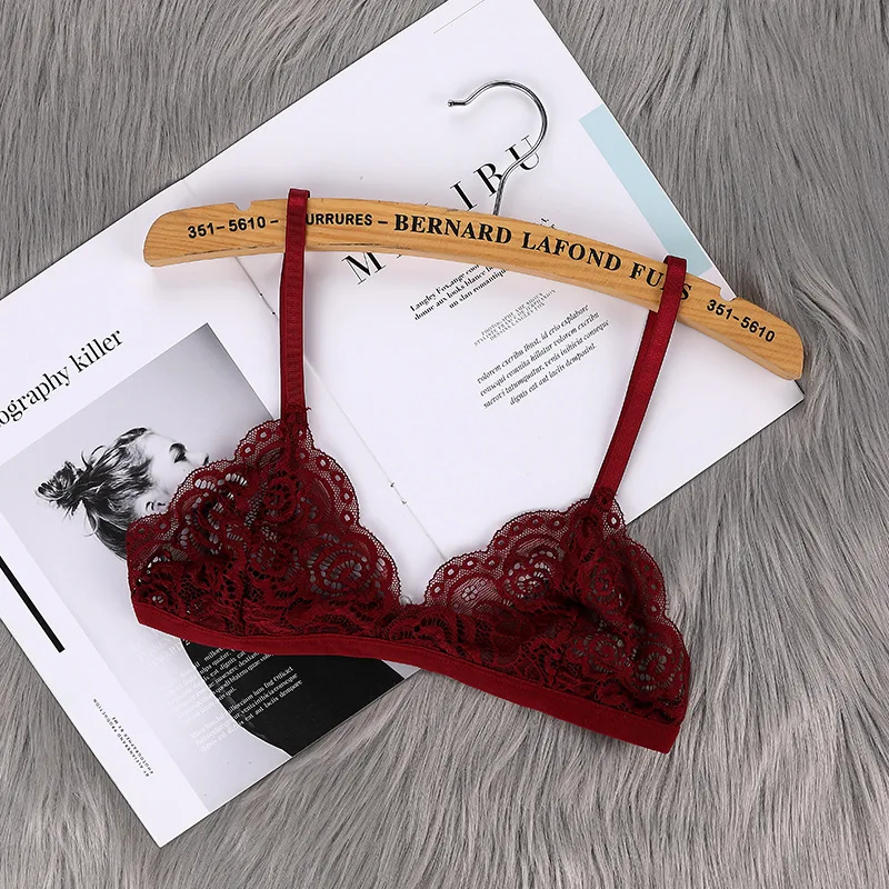 Women's Thin Bra Without Chest Pad Fashion Sexy Lace Lingerie Cutout Back Buckle Tube Top Women's Underwear Summer Clothes - Image 5