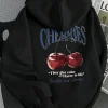Women's fall/winter oversized pullover hooded sweatshirt,
