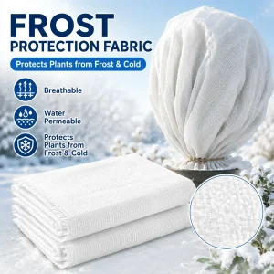 Woven Plant Frost Protection Fabric Breathable Water Permeable Row Cover Blanket for Winter Cold Garden Vegetables Seedlings