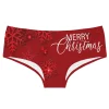 Xmas Bell Snowflake Printed Women's Knickers Christmas Girl's Underpants Sexy Wrap Buttocks Briefs Comfortable Lady Panties