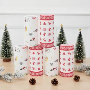 Xmas Disposable Kitchen Paper Towels Absorbent Oil‑Proof Food Liner Paper For Home Restaurant Holiday Fried Snack Packaging