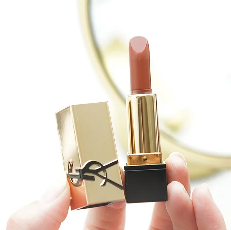 YSL Rouge Pur Couture Satin Lipstick Mini NM Nu Muse 1.3g Moisturizing Long Lasting Lipstick with Ceramides Nourishing Lip Care - Image 2