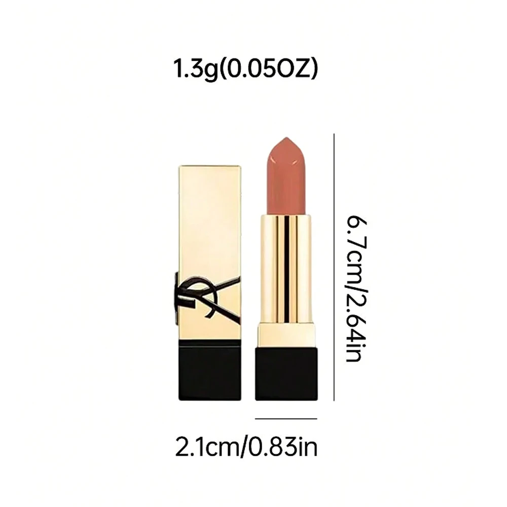 YSL Rouge Pur Couture Satin Lipstick Mini NM Nu Muse 1.3g Moisturizing Long Lasting Lipstick with Ceramides Nourishing Lip Care - Image 6