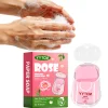 Yytcm Rose Scent Portable Paper Soap 50 Pieces Boxed Disposable Hand Washing Soap Sheets Travel Outdoor Cleaning Paper Soap
