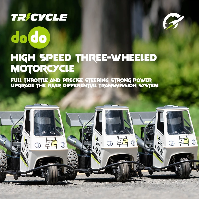ZWN S810 Three Wheels RC Car With Lights Spray 2.4G Remote Control Electric High Speed Emulation Motorcycles Toys For Kids - Image 2