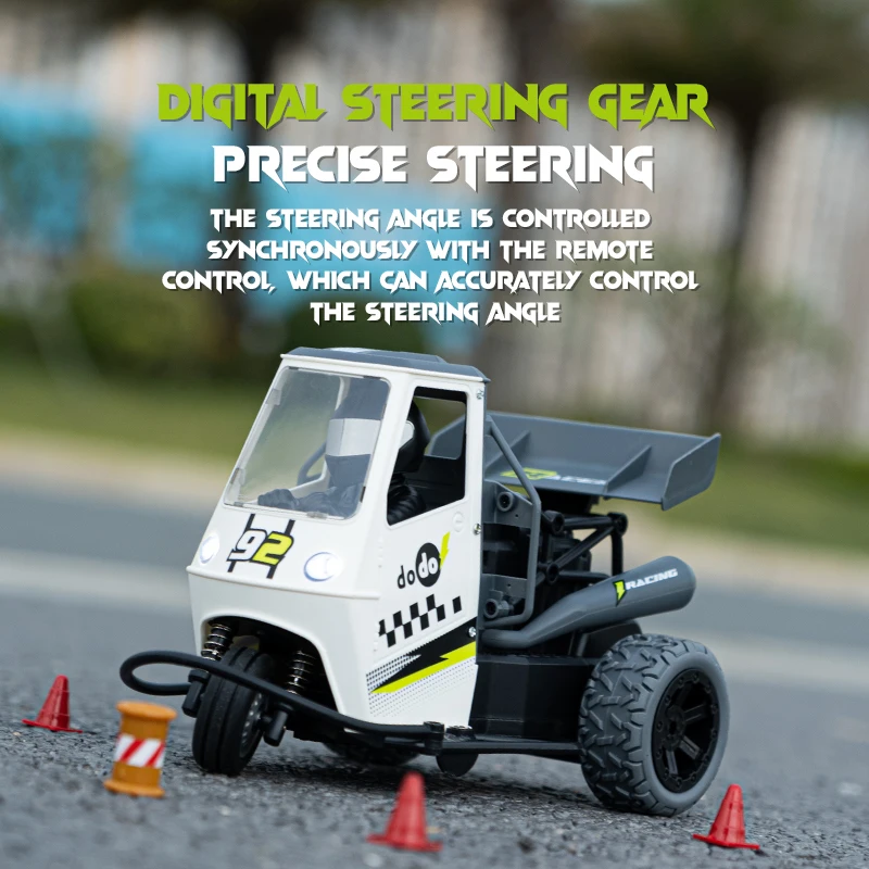 ZWN S810 Three Wheels RC Car With Lights Spray 2.4G Remote Control Electric High Speed Emulation Motorcycles Toys For Kids - Image 4
