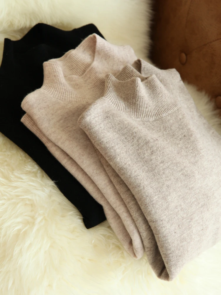 autumn winter chic bottom sweaters women fashion turtleneck pullover slim long sleeve 2026 knitted Jumper Soft Warm Pull Femme