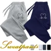 new men Heart Printed Sweatpants Luxury Long Pants Jogger Trousers Casual Sports Fitness Solid Versatile Pants Women Sweat Pants
